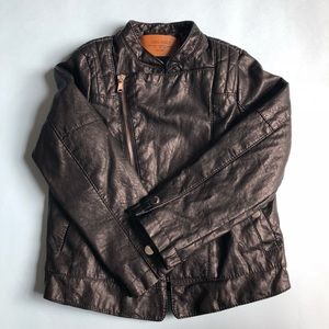 Zara Girls Faux Leather Biker Jacket